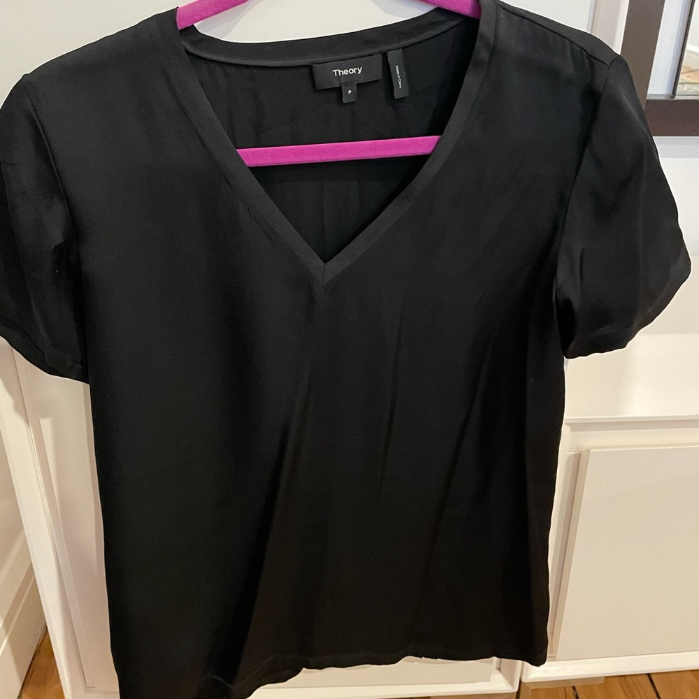 Black silk shirt